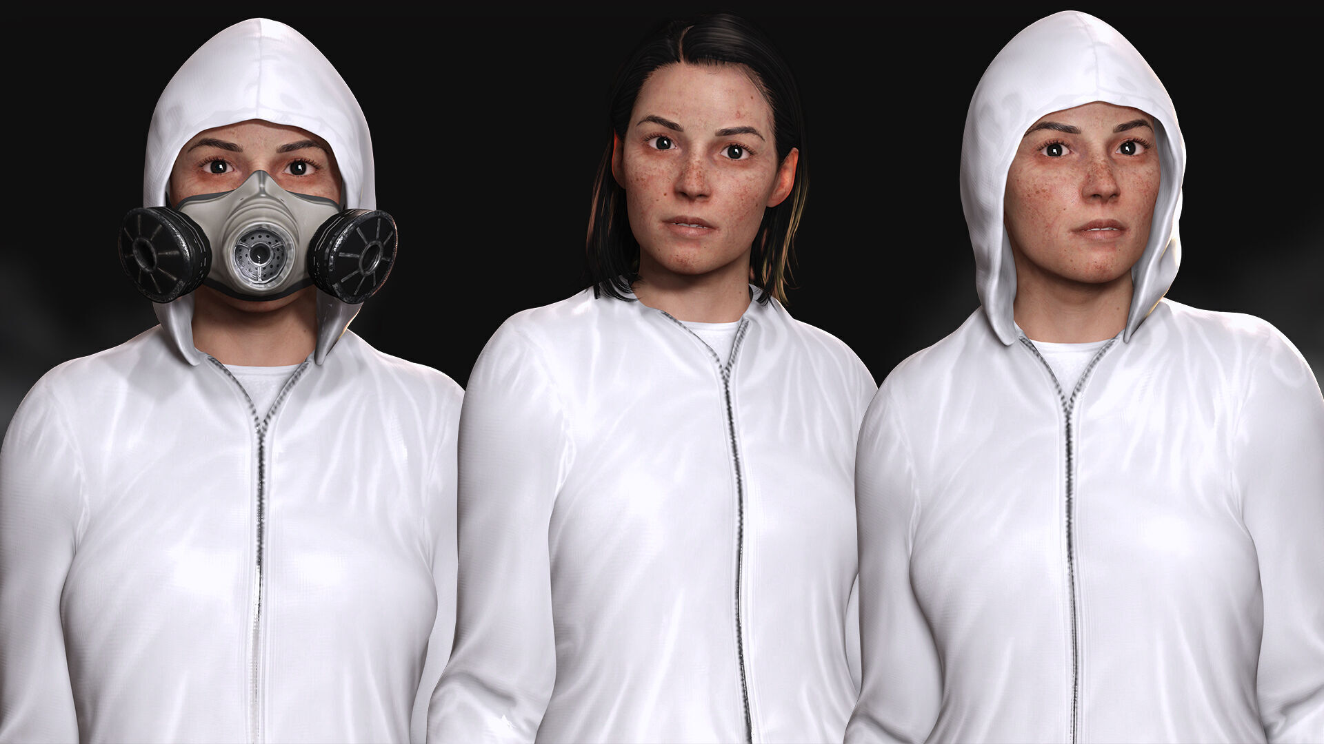 Sterile Containment Suit  High-Quality 3D Character Asset Low-poly 3D model_4