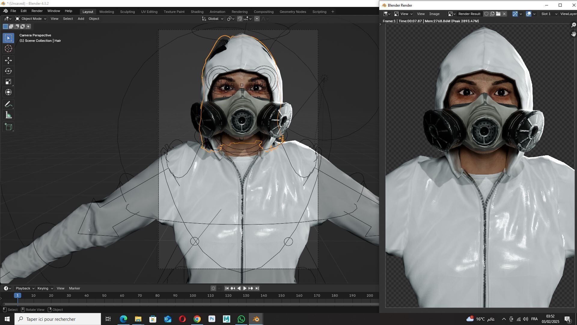 Sterile Containment Suit  High-Quality 3D Character Asset Low-poly 3D model_18