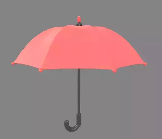 Low Poly Umbrella - Stylized 3D Model for Games and Animations