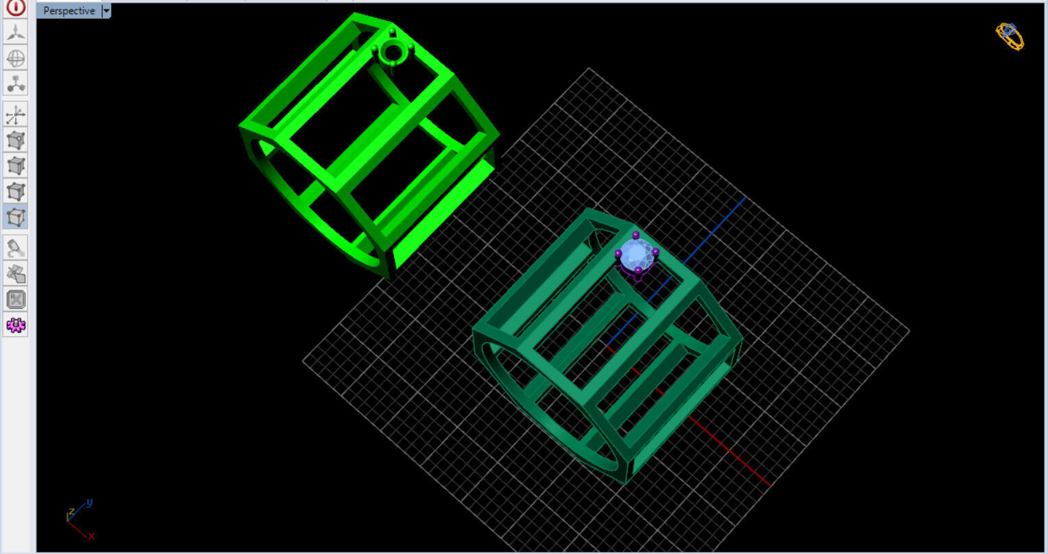 modern geometric ring with a diamond 3D print model_23