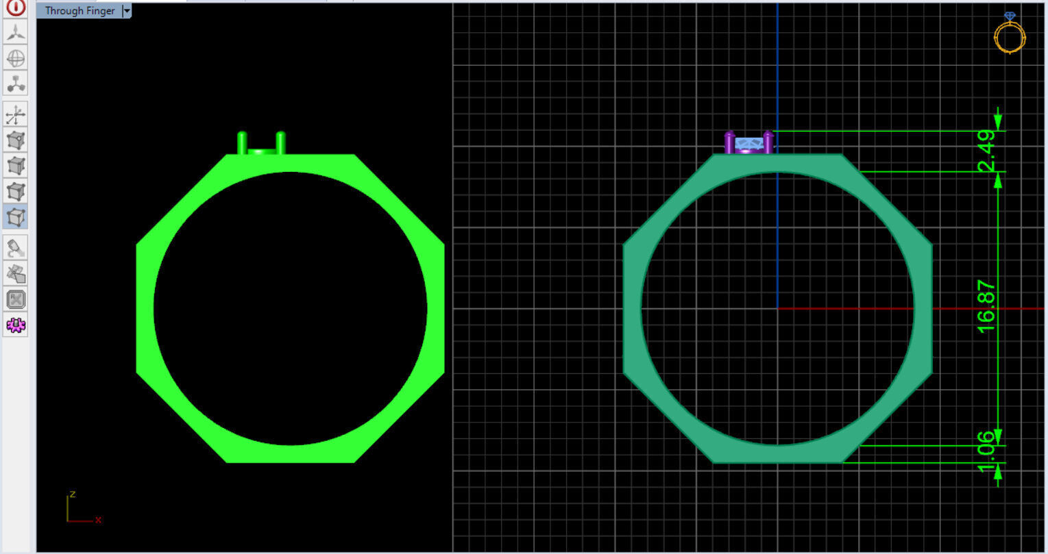 modern geometric ring with a diamond 3D print model_4