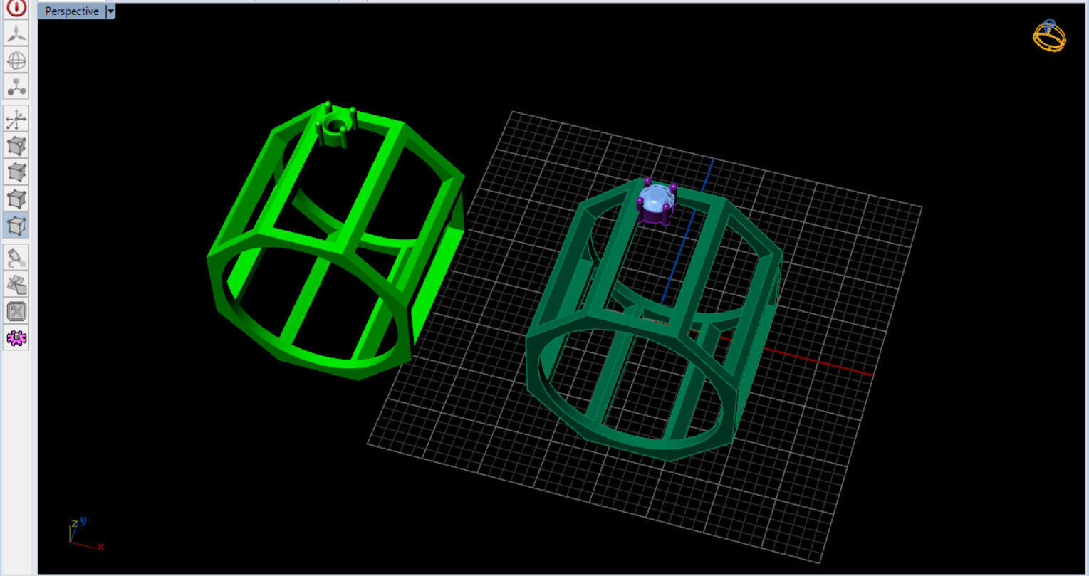 modern geometric ring with a diamond 3D print model_24