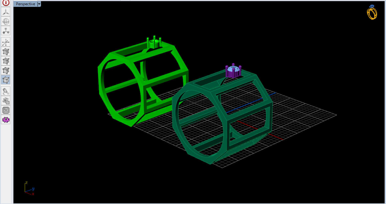 modern geometric ring with a diamond 3D print model_11