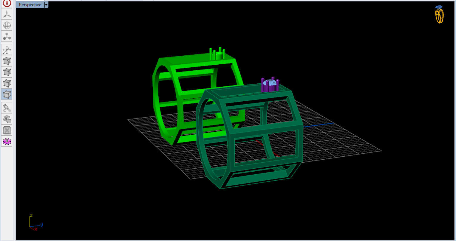 modern geometric ring with a diamond 3D print model_12