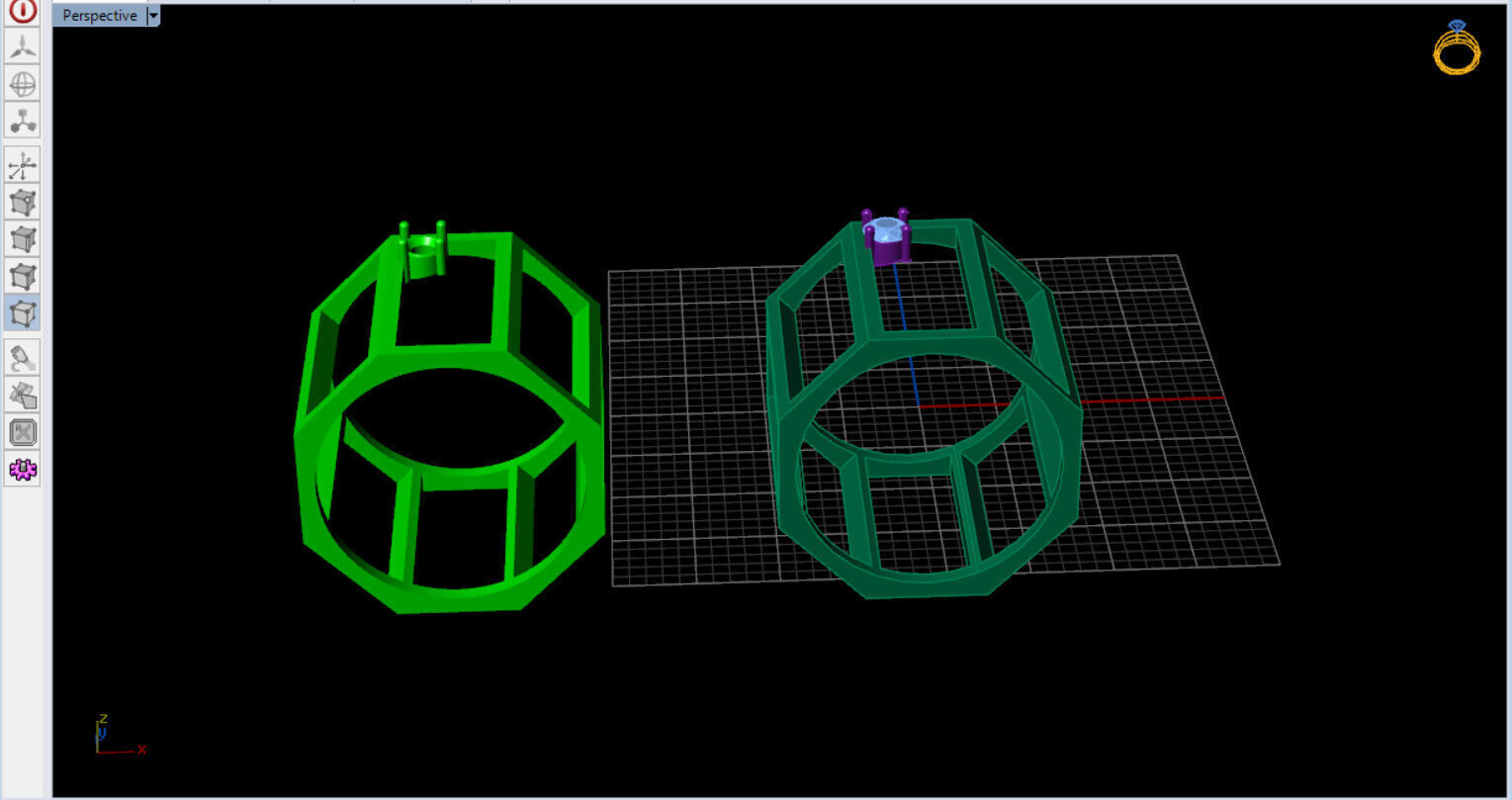 modern geometric ring with a diamond 3D print model_25