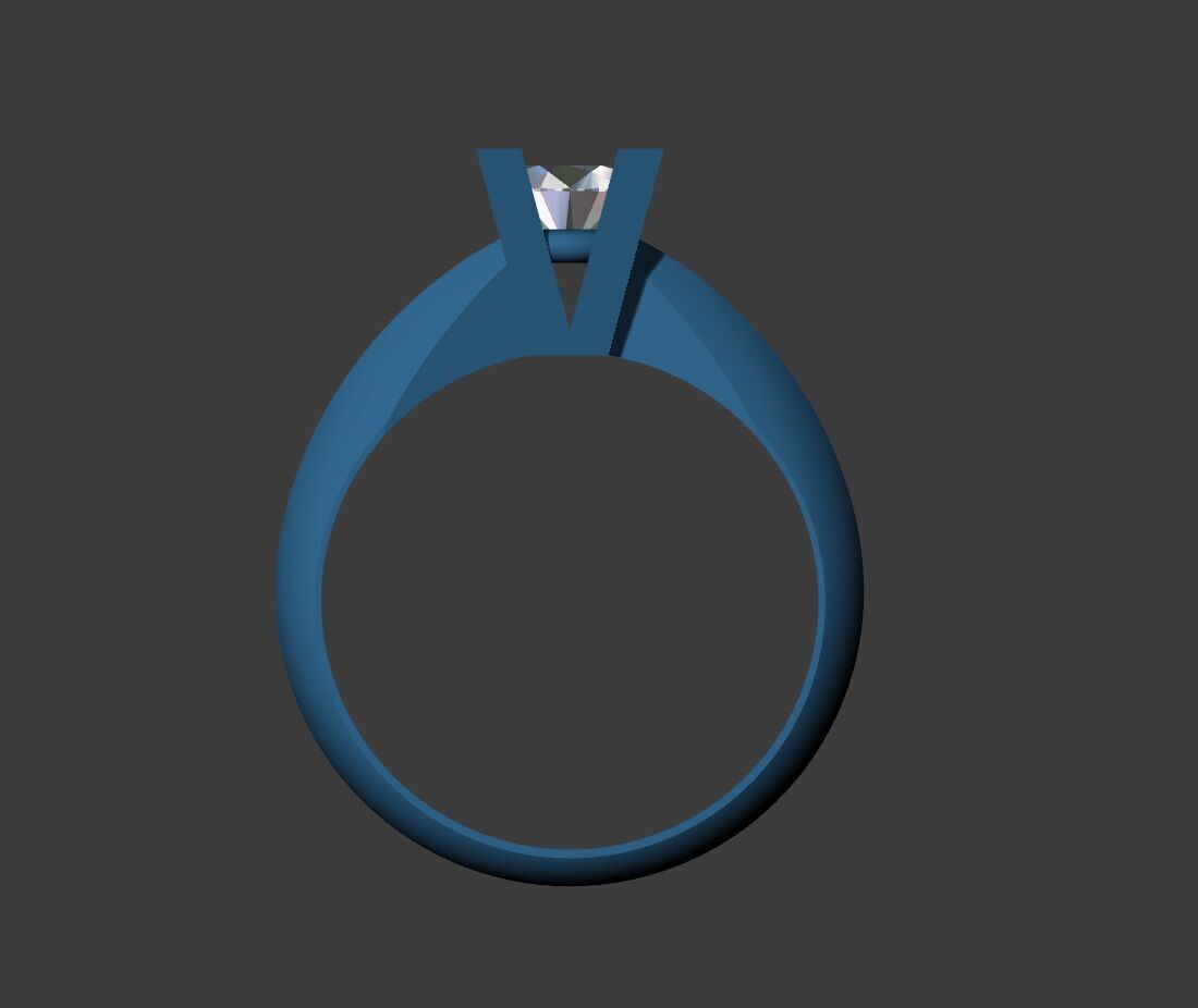 Engagement ring 3D print model_2