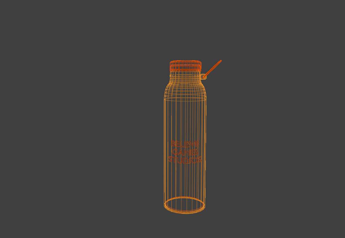 Bottle Free low-poly 3D model_2