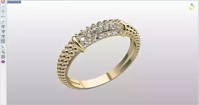 elegant pave bridal ring