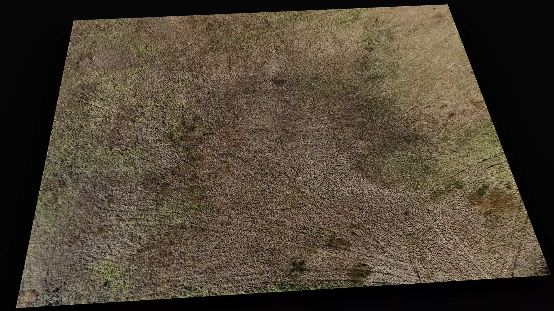 landscape grass field large area 150m part1 drone scan Low-poly 3D model