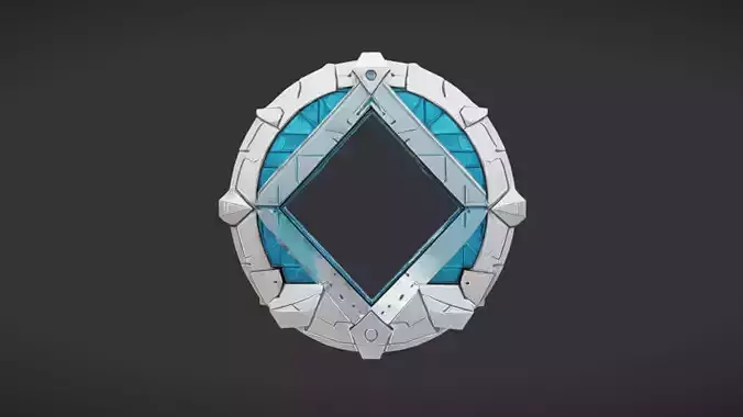 futuristic circular device 3D Game Ready Model