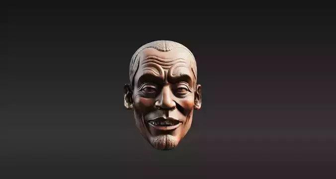Carved Tribal Mask 2 - 3D Model