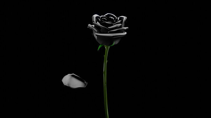 blender model rose 3D model