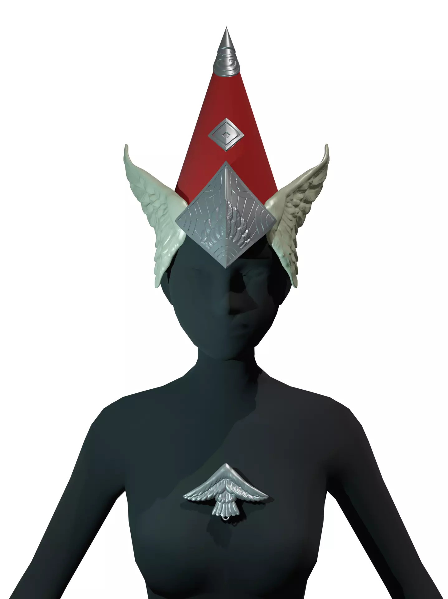 Knights Moralis Hat and Clasp 3D print model_1