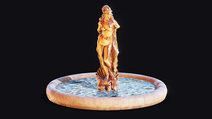  Venus Fountain Low-poly 3D model
