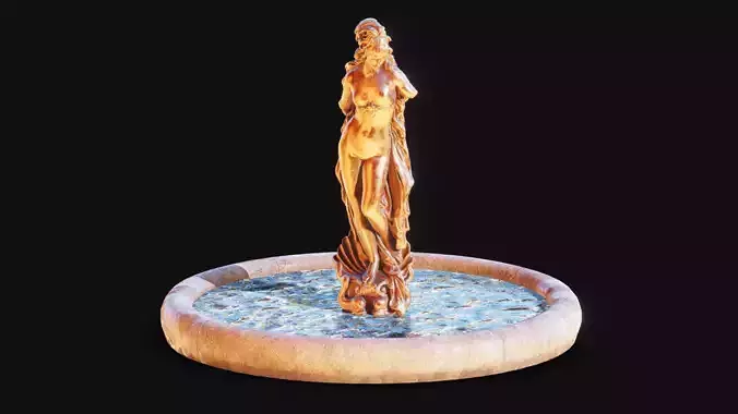  Venus Fountain Low-poly 3D model