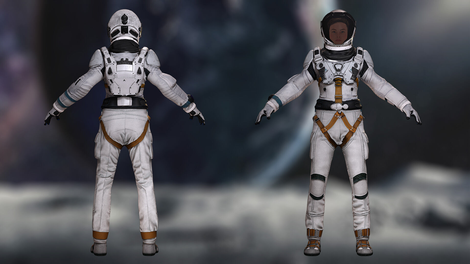 Elite Space Explorer Rigged Astronaut Model Low-poly 3D model_2