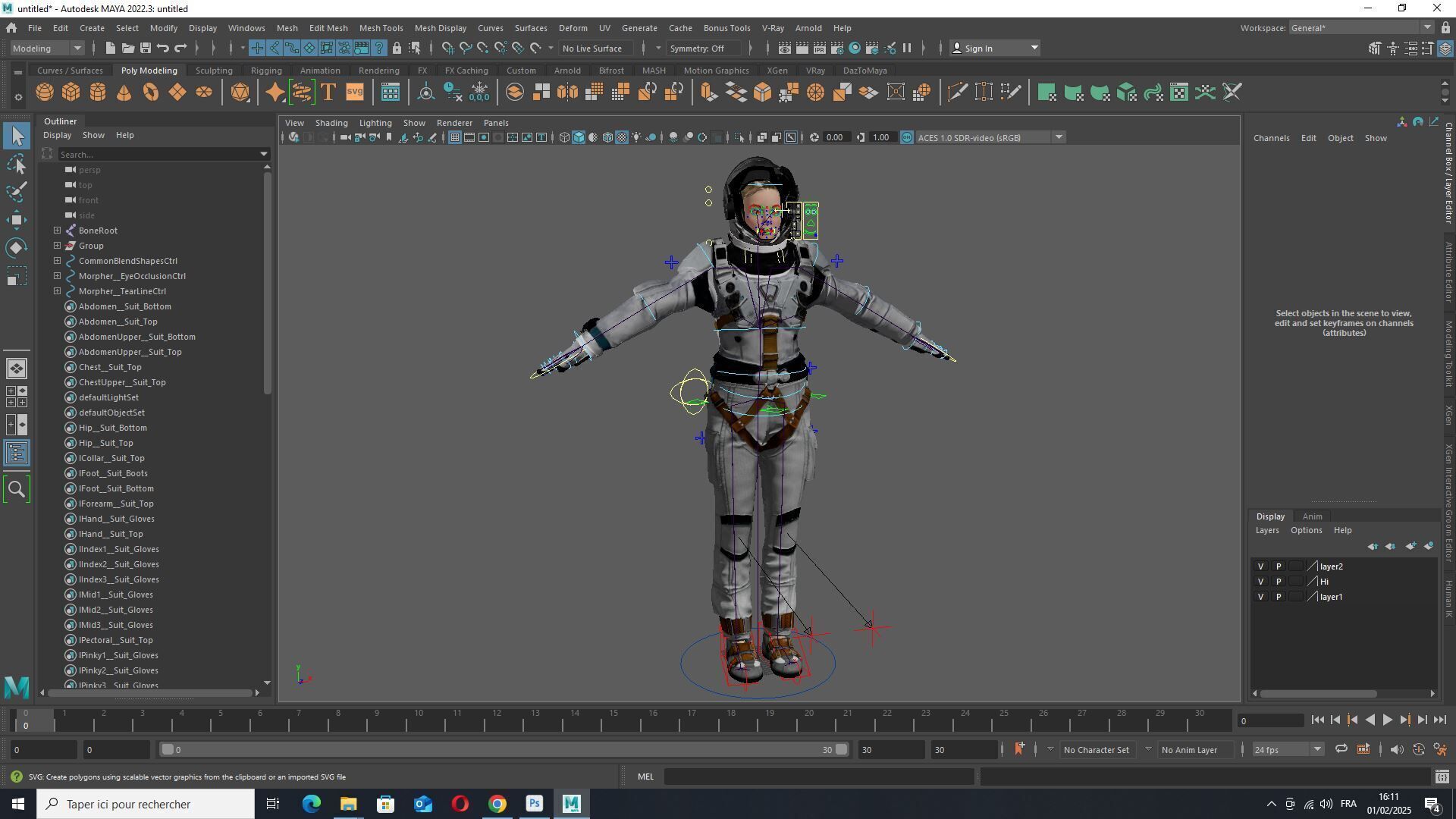 Elite Space Explorer Rigged Astronaut Model Low-poly 3D model_14
