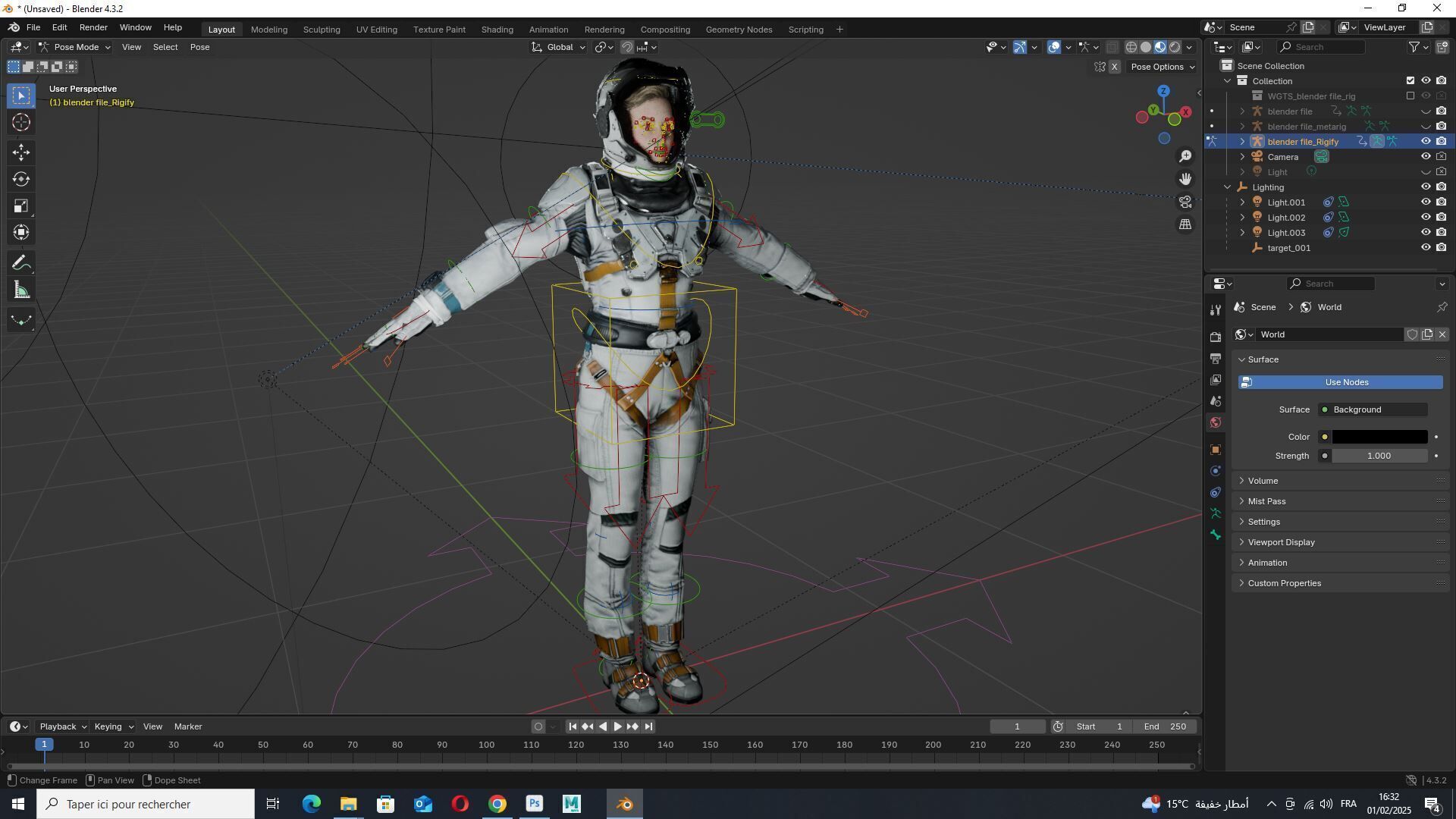 Elite Space Explorer Rigged Astronaut Model Low-poly 3D model_16