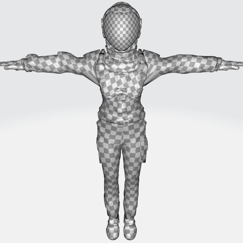 Elite Space Explorer Rigged Astronaut Model Low-poly 3D model_23