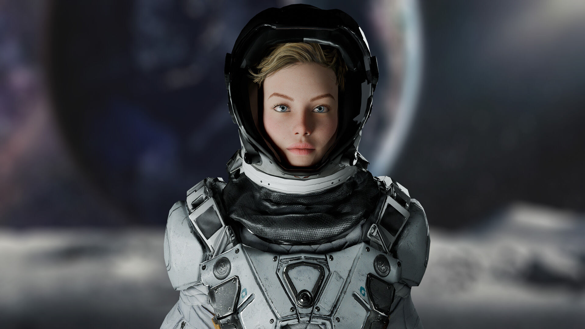 Elite Space Explorer Rigged Astronaut Model Low-poly 3D model_1