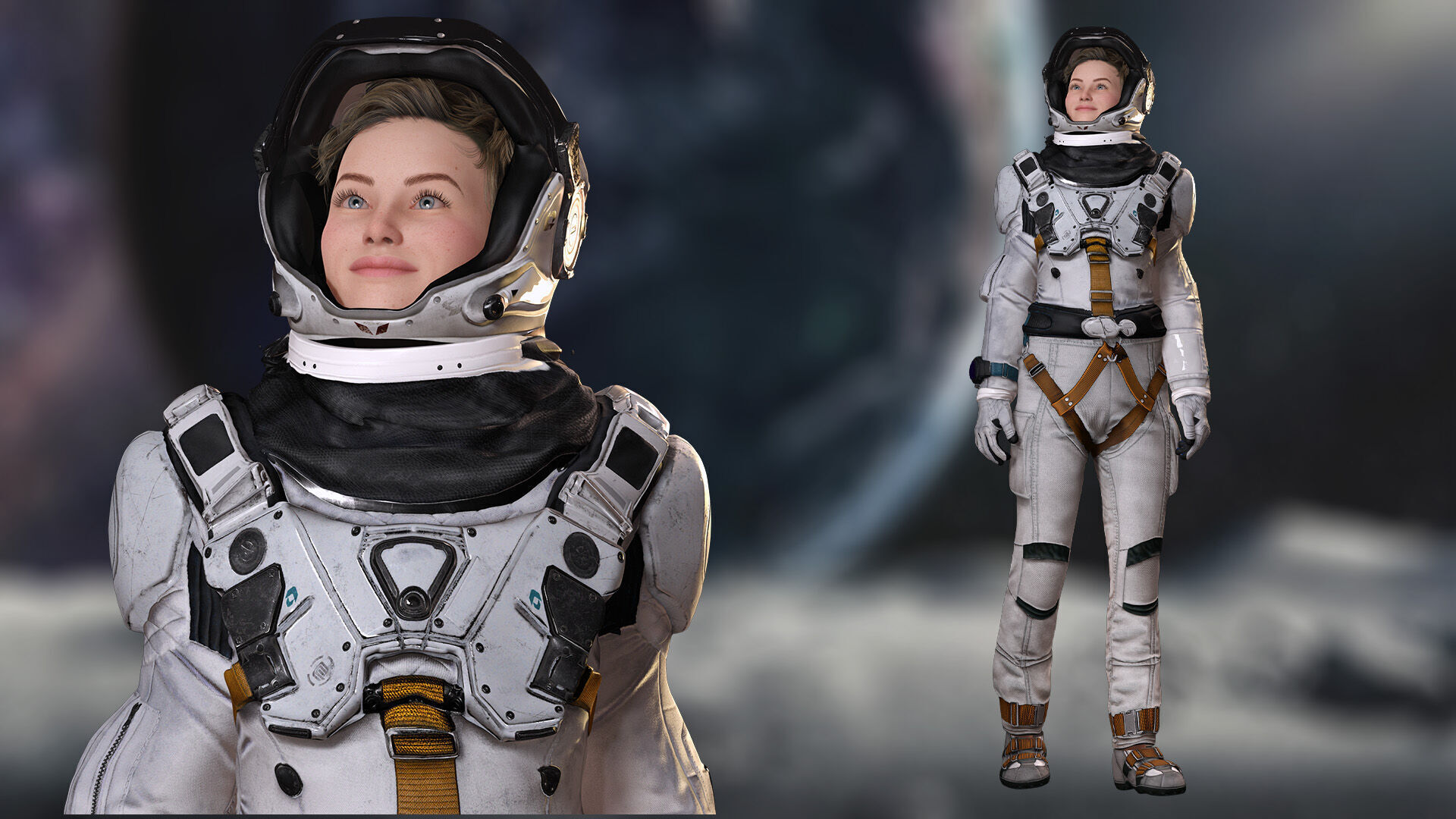Elite Space Explorer Rigged Astronaut Model Low-poly 3D model_5