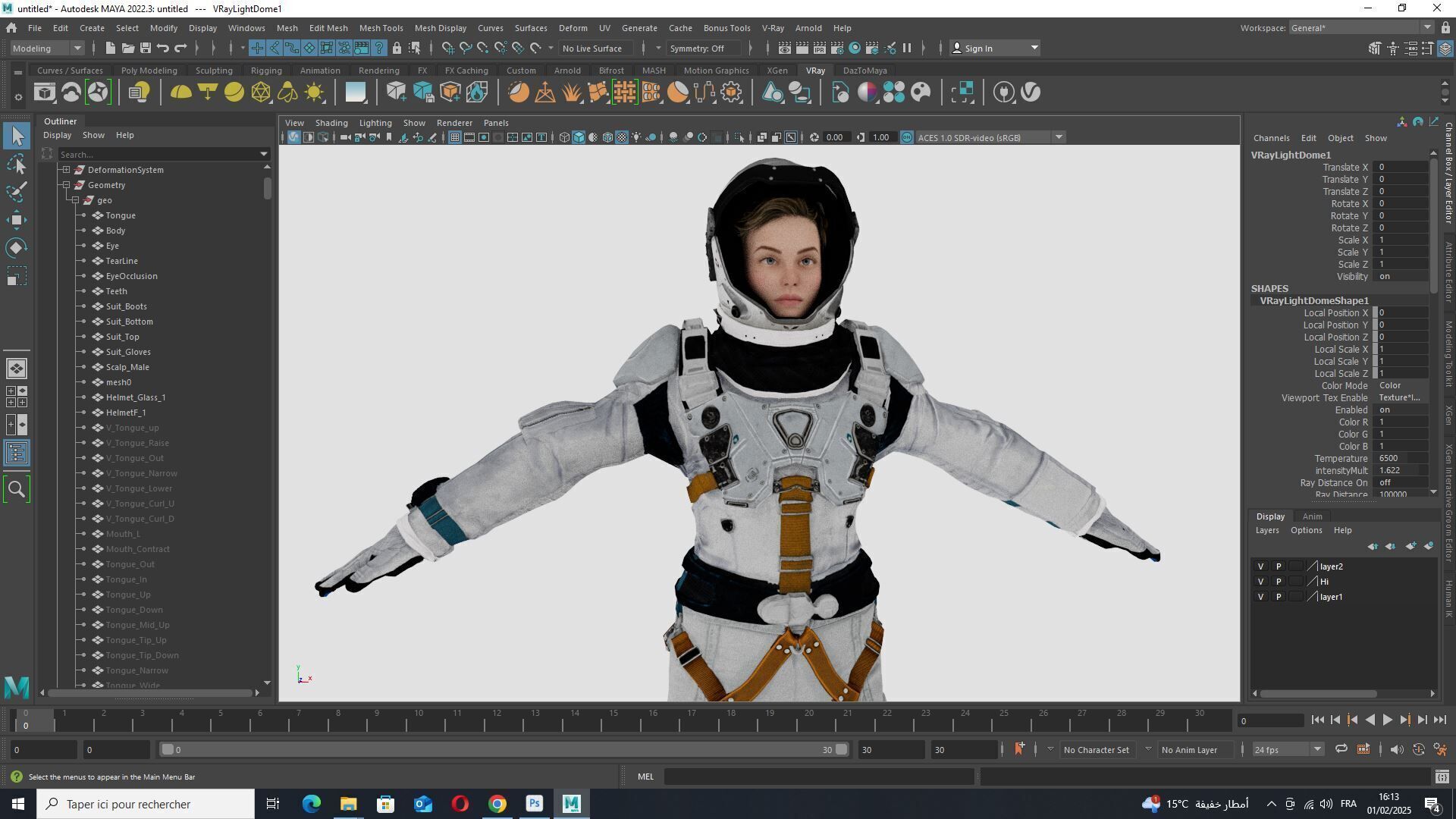 Elite Space Explorer Rigged Astronaut Model Low-poly 3D model_15