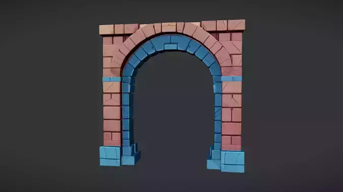 stone archway 3D Game Ready Model