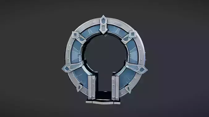 fantasy portal with stone design 3D Game Ready Model