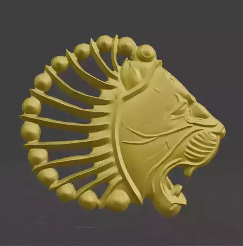 Achaemenid applique in the shape of a lions head 3D print model