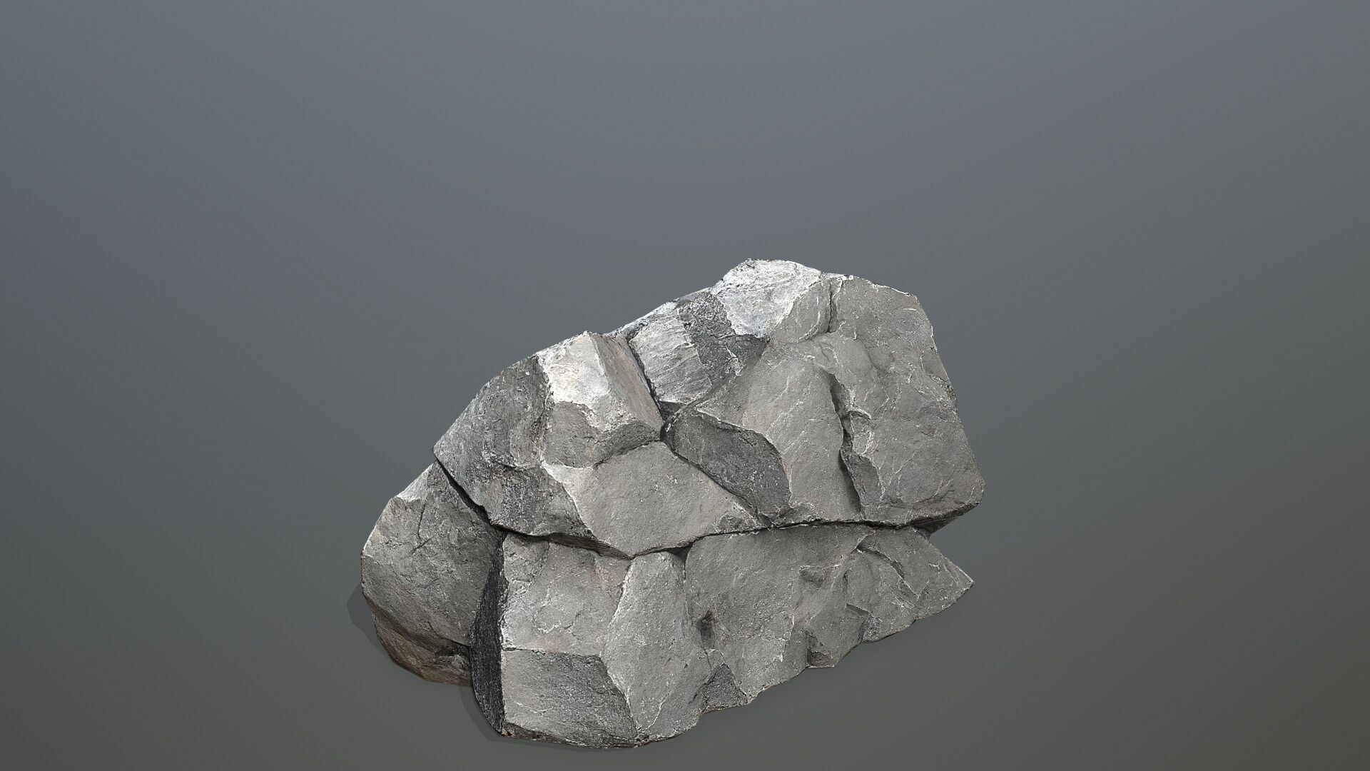 cliff rocks Low-poly 3D model_11