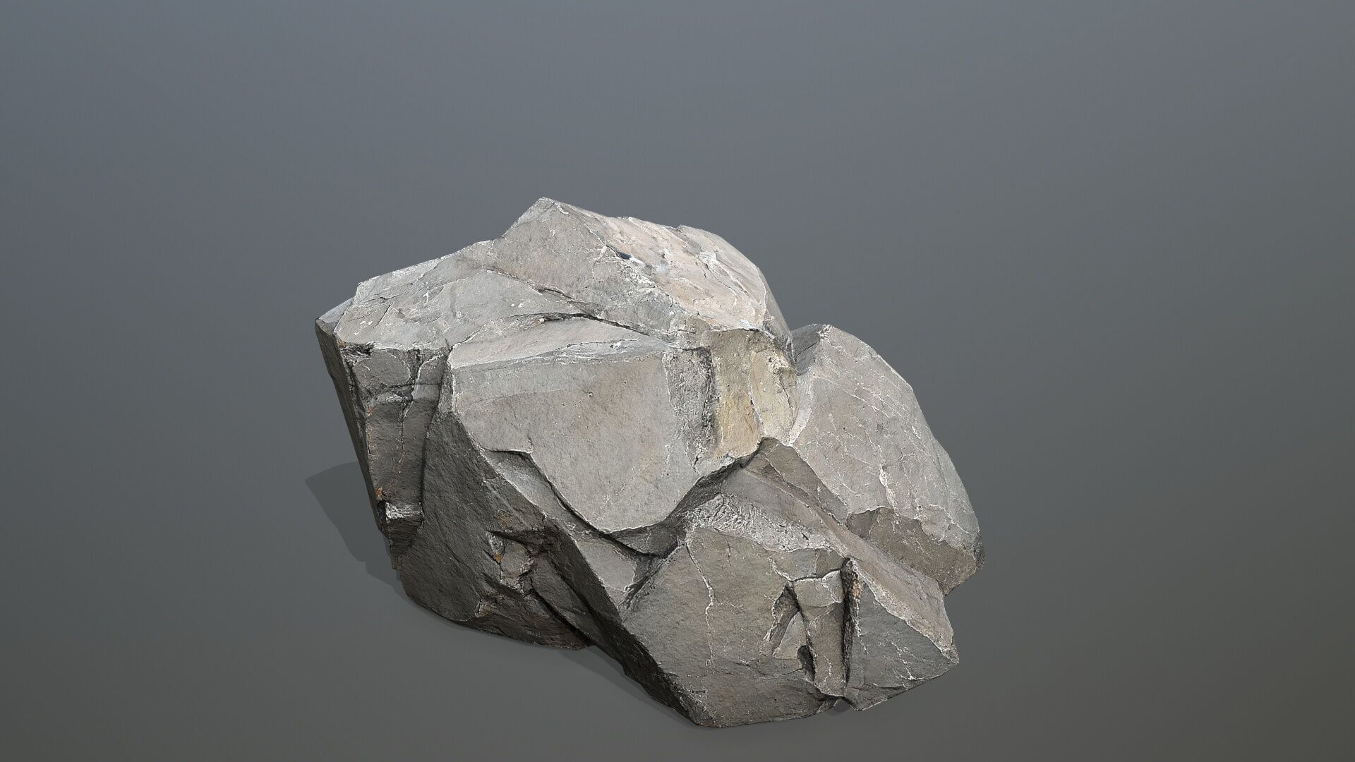 cliff rocks Low-poly 3D model_9