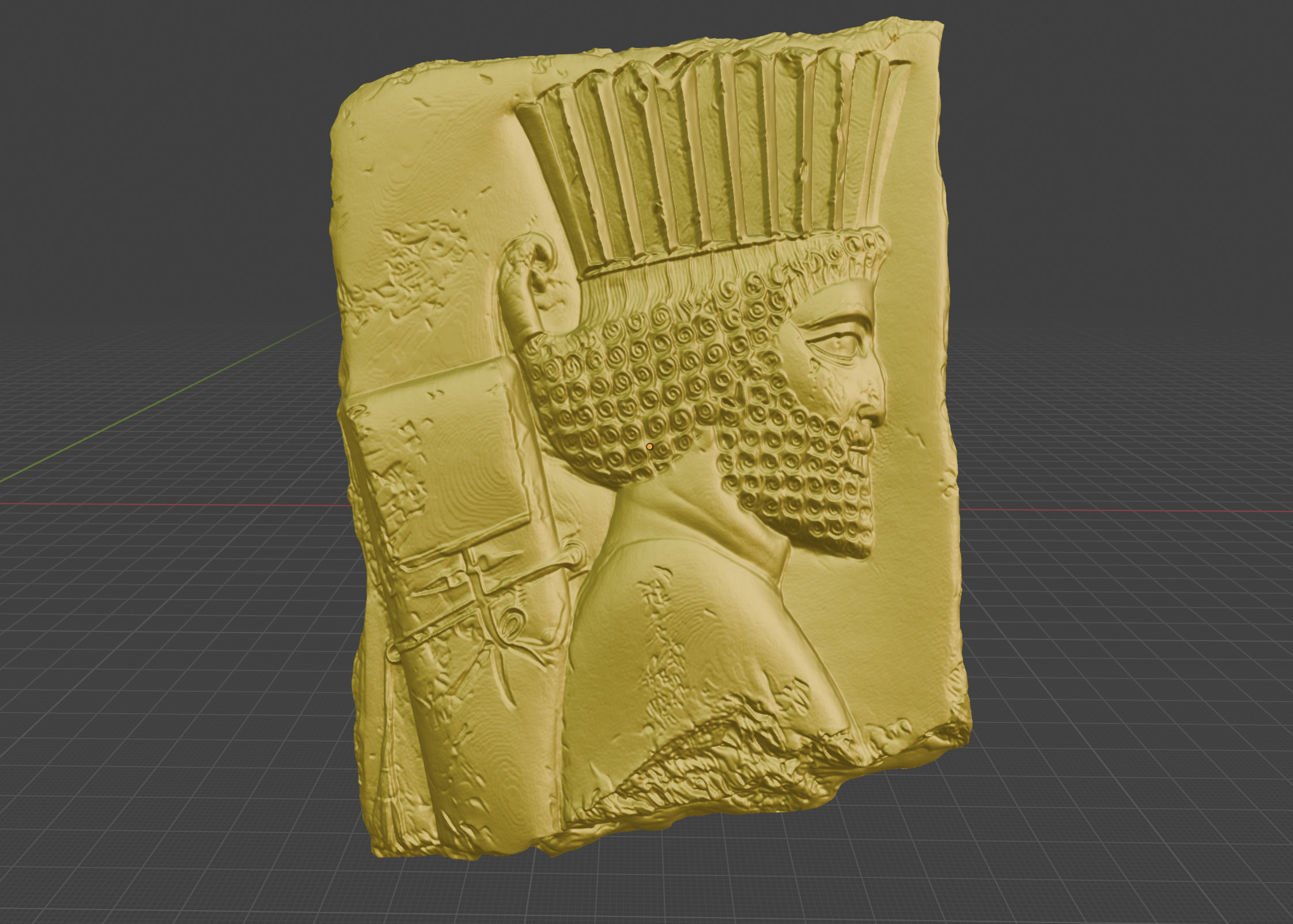 Achaemenid soldier figure in a procession 3D print model_2