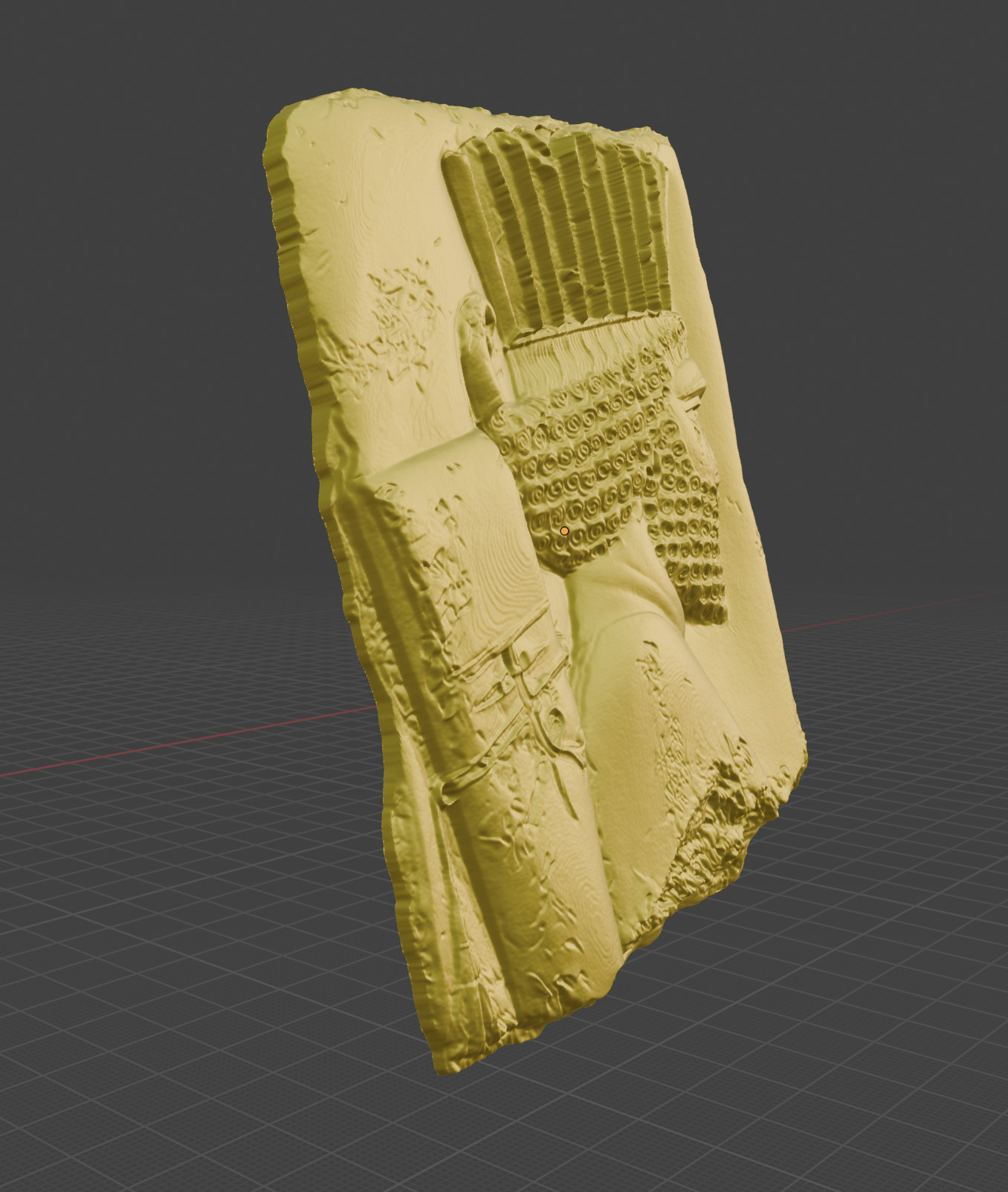 Achaemenid soldier figure in a procession 3D print model_3