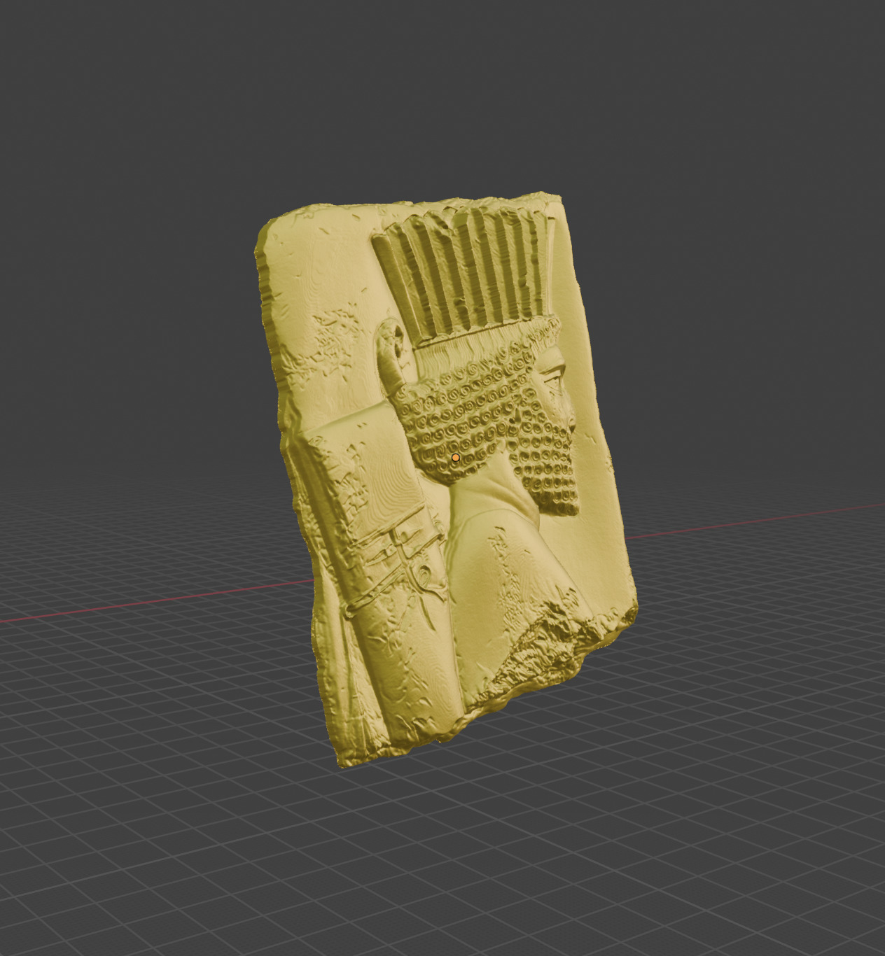 Achaemenid soldier figure in a procession 3D print model_1