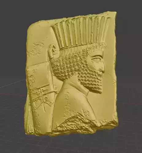 Achaemenid soldier figure in a procession 3D print model