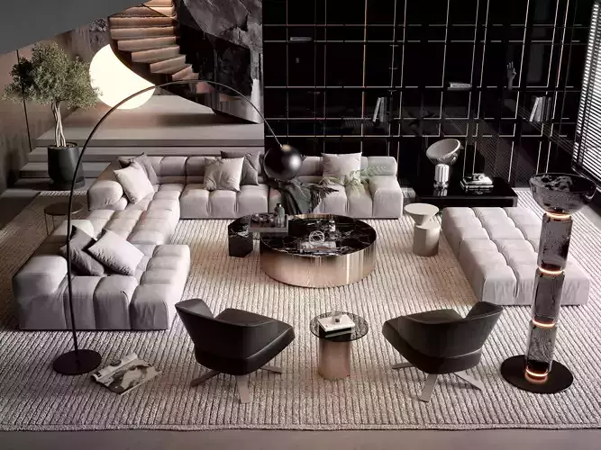 SELL SET INTERIOR LIVINGROOM 1