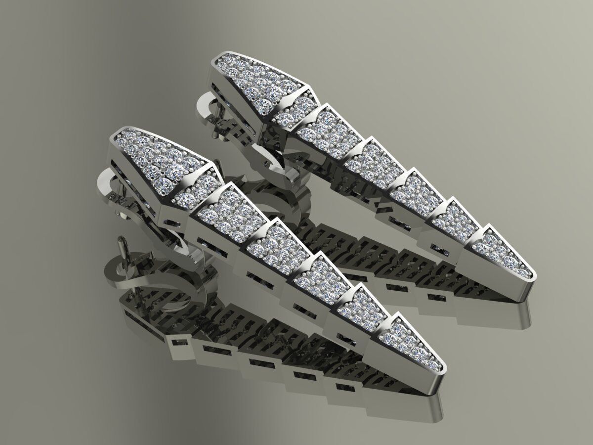 Bvlgari Snake Serpenti Earring 3D print model_2