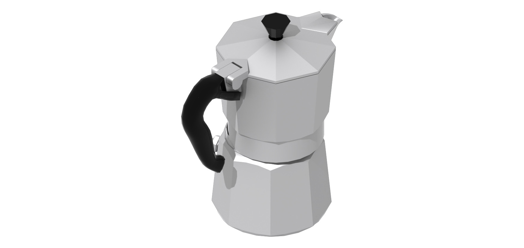 moka con tazza 3D model_4