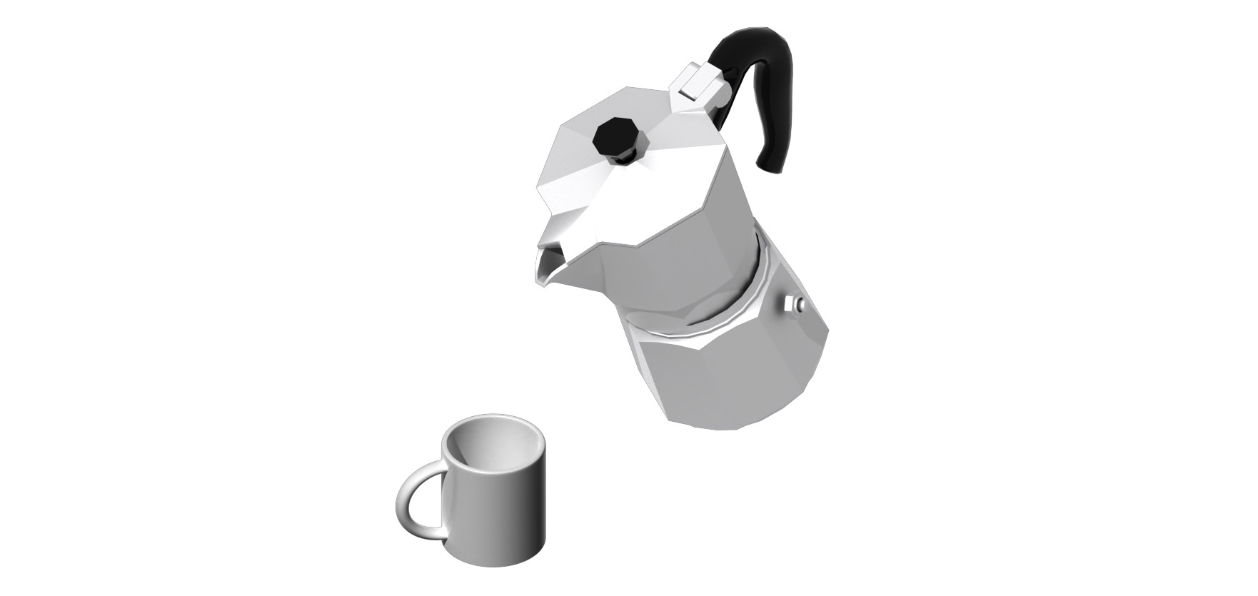 moka con tazza 3D model_14
