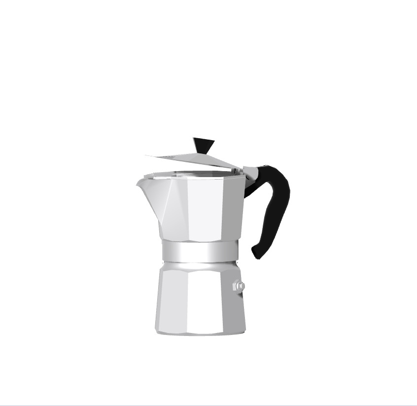 moka con tazza 3D model_8