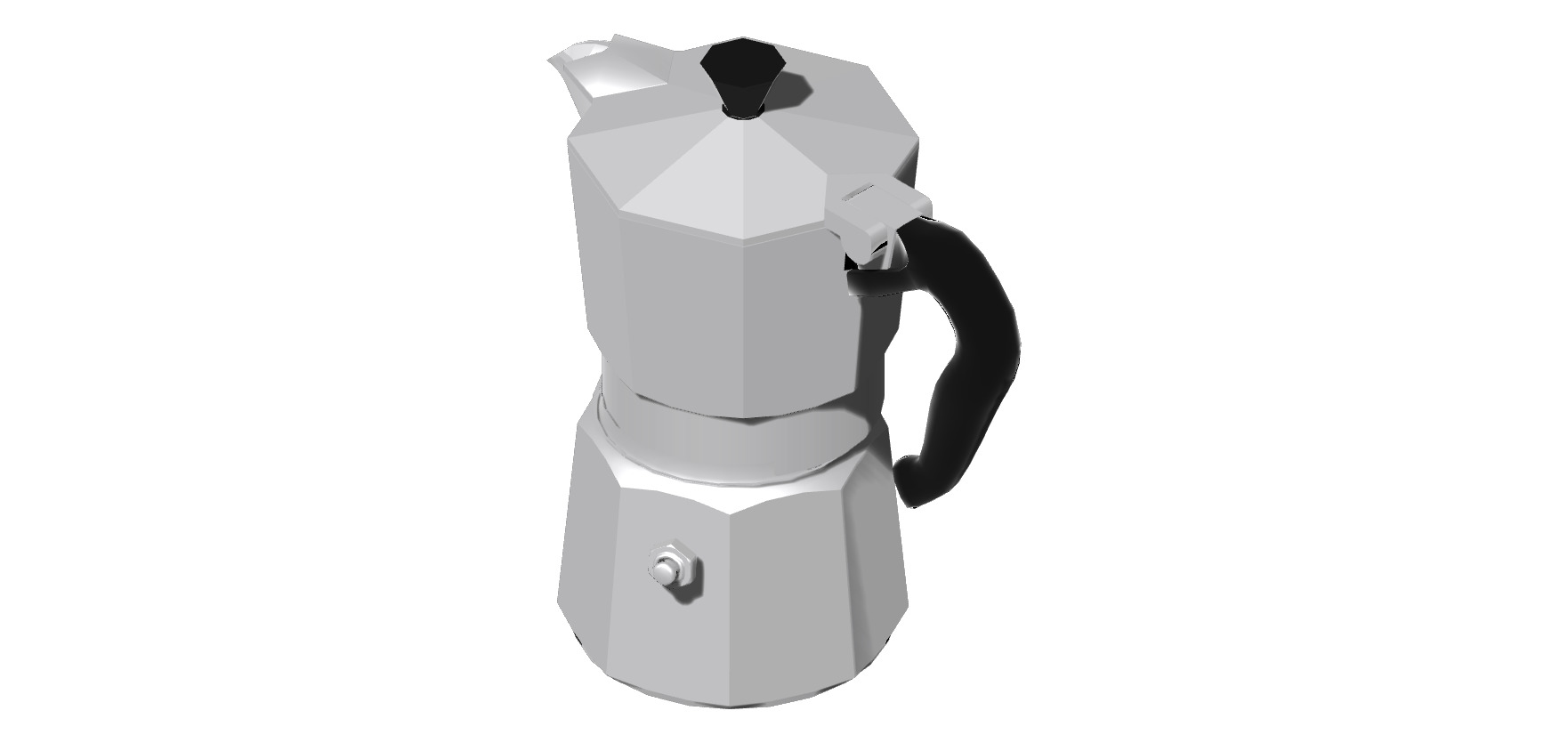 moka con tazza 3D model_2