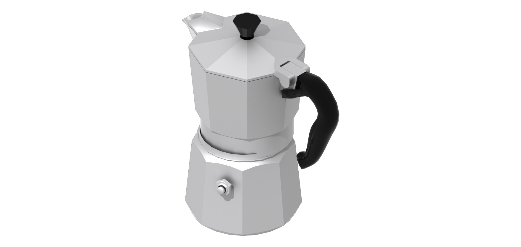 moka con tazza 3D model_1