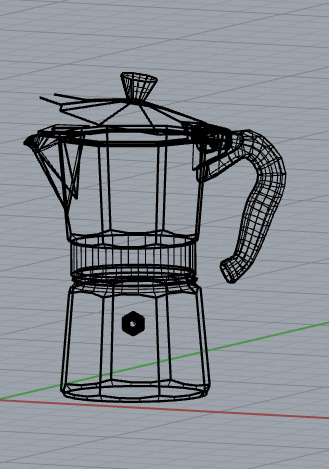 moka con tazza 3D model_9