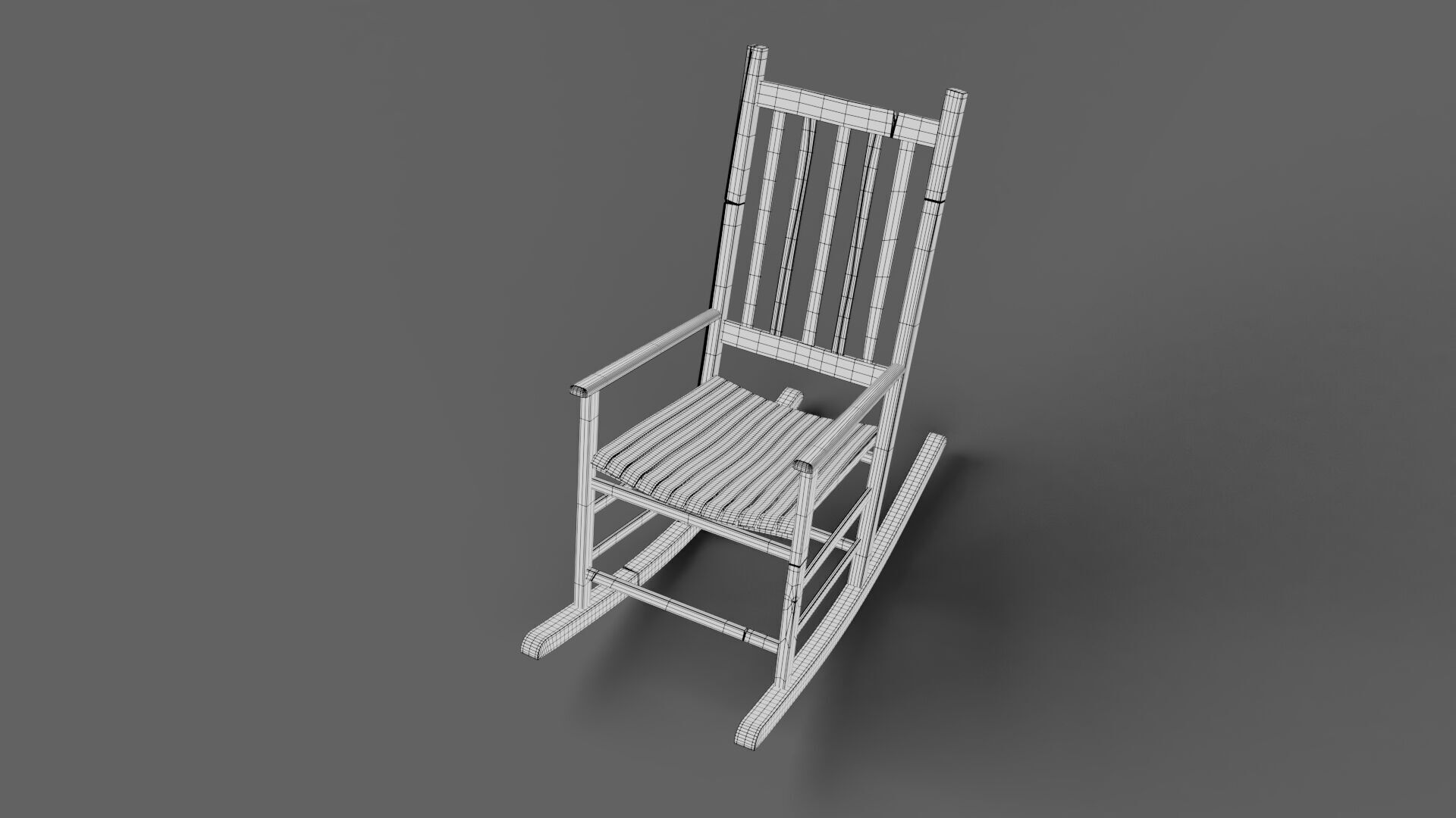 rocking chair 3D model_7