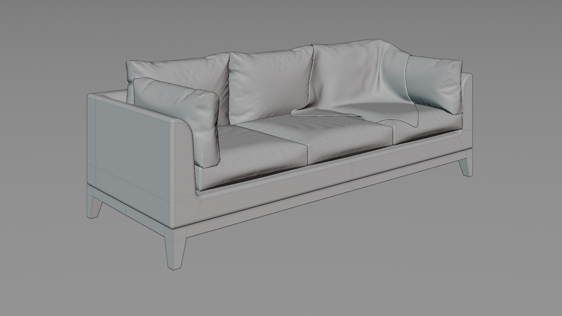 Modern Couch Model Blender Sofa 3D model_7