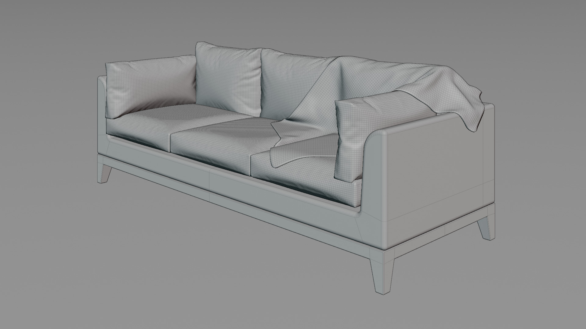 Modern Couch Model Blender Sofa 3D model_5