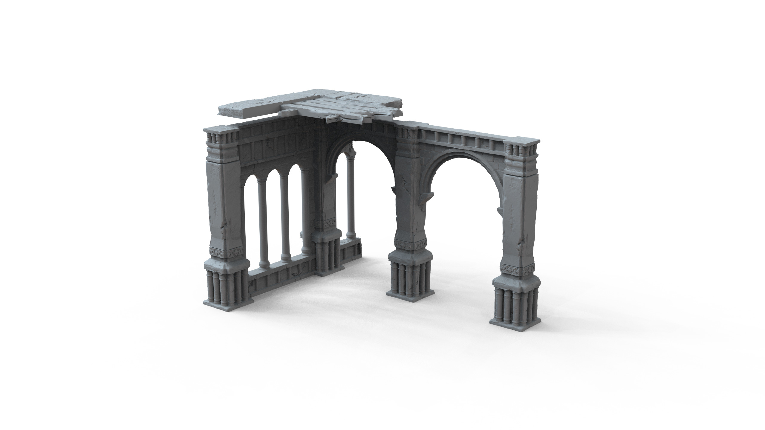 Corner Ruins 3 3D print model_4