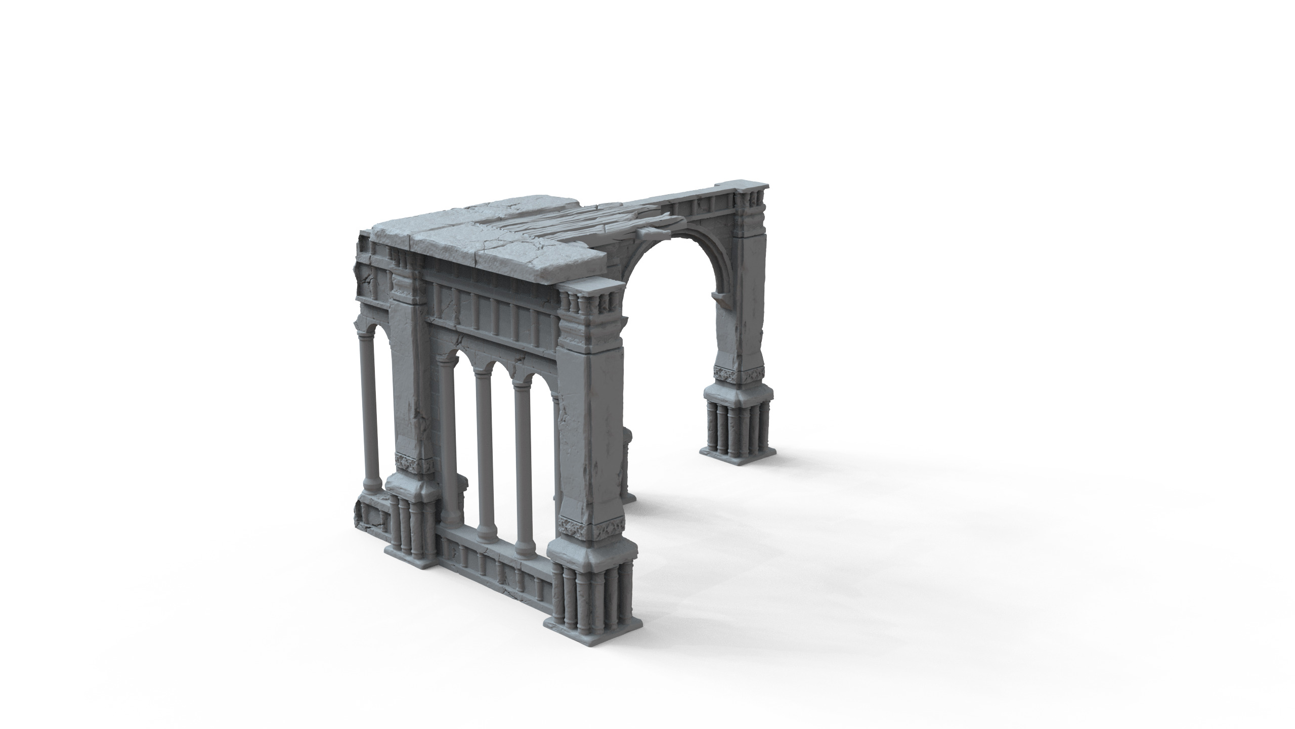 Corner Ruins 3 3D print model_1