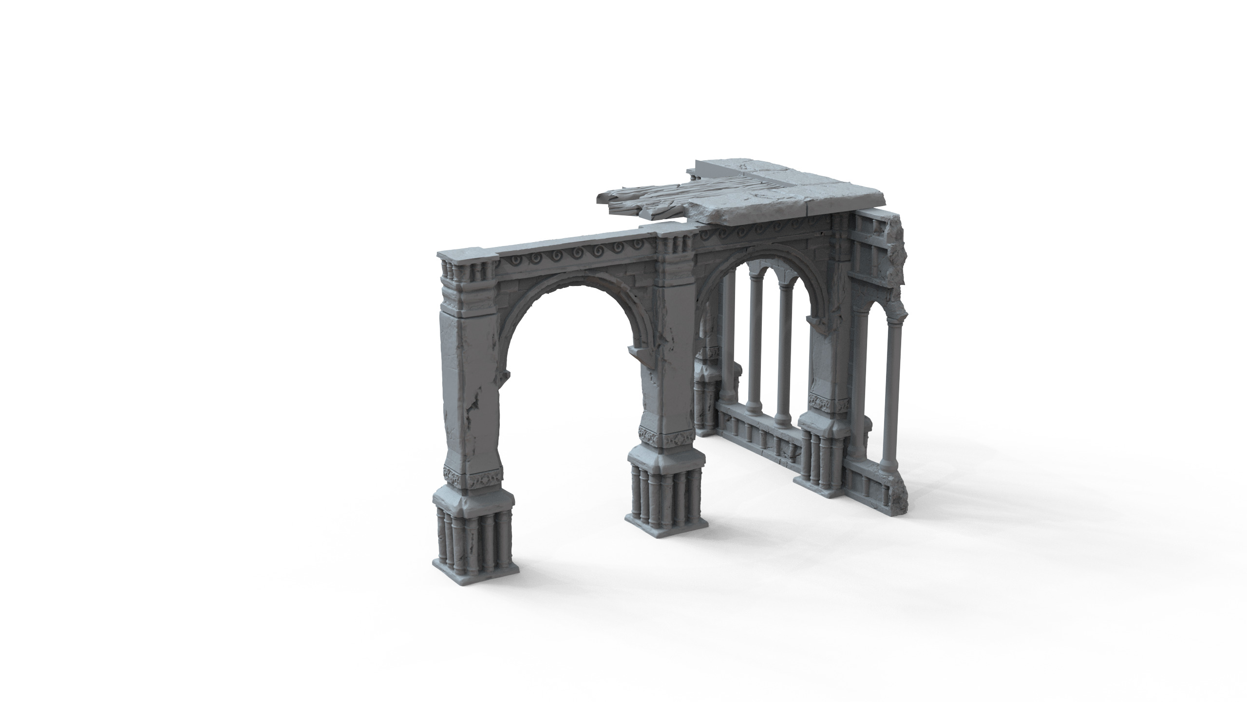 Corner Ruins 3 3D print model_3