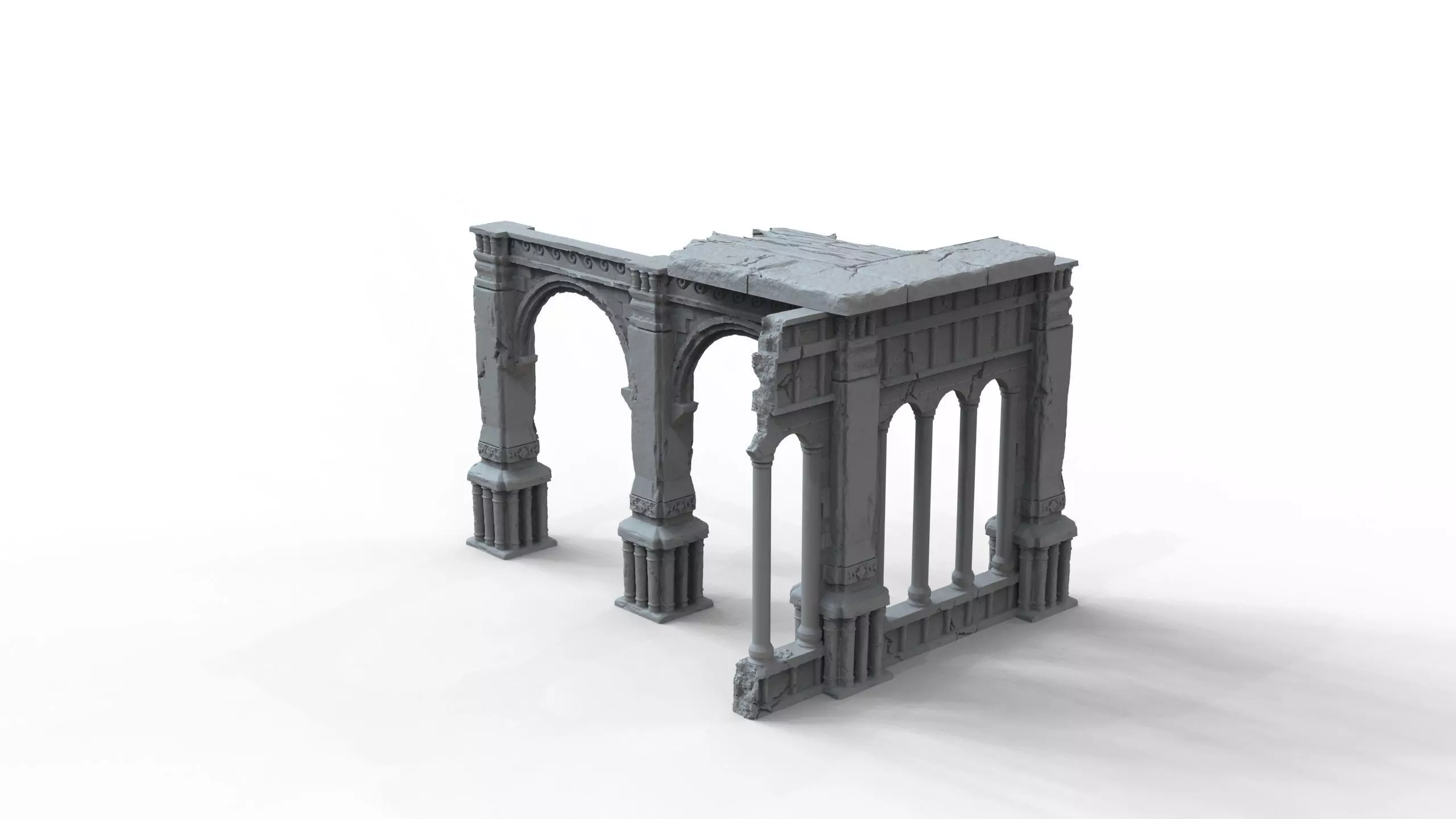Corner Ruins 3 3D print model_0